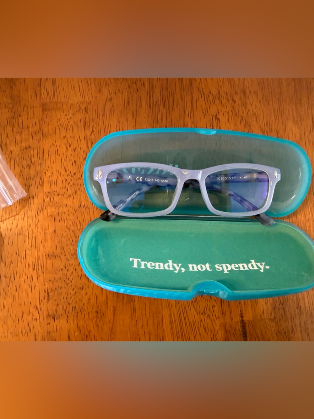 Zenni Eyeglasses or readers +2.00 with case - BRAND NEW